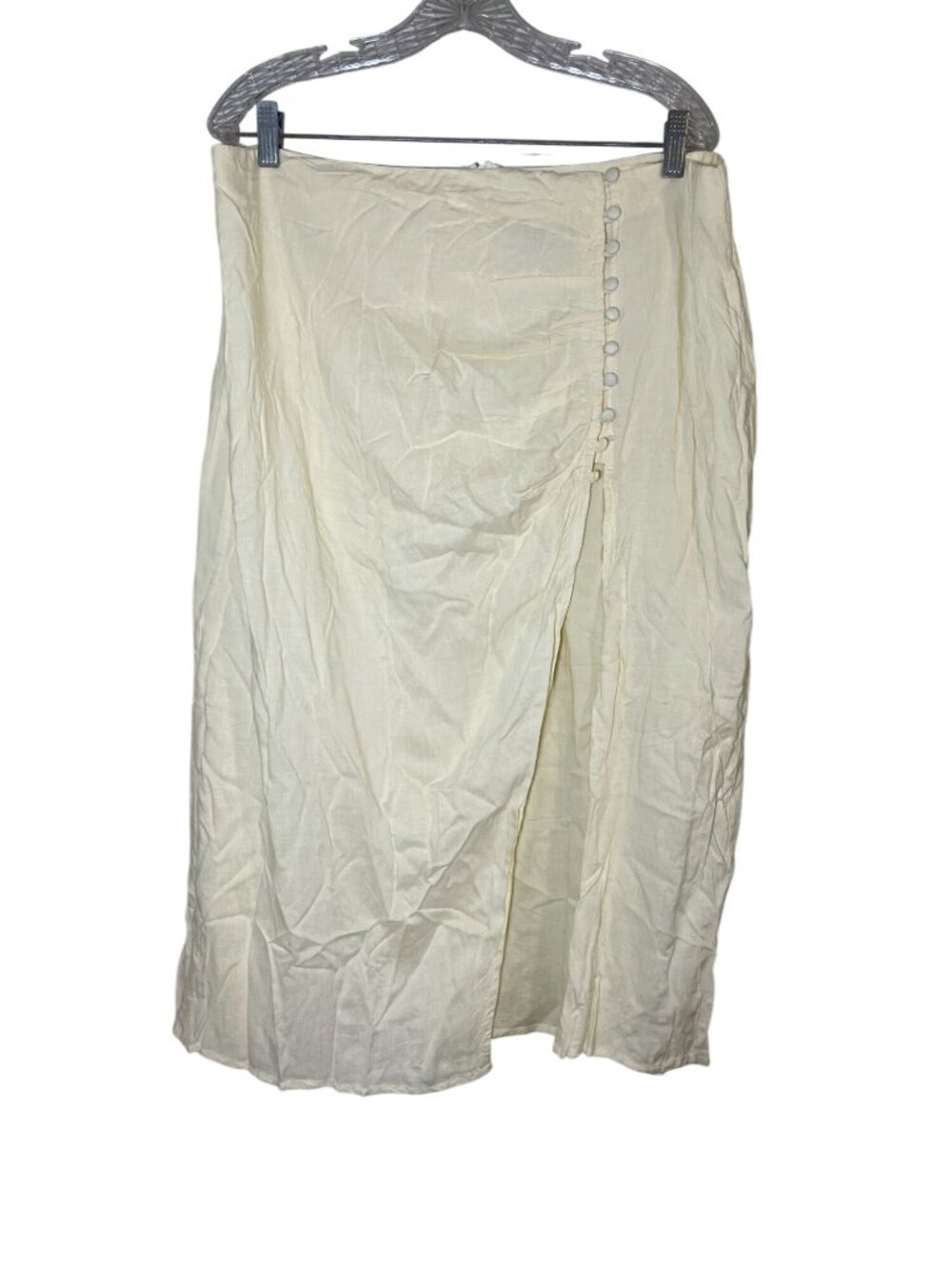 Neutral Maxi Skirt 16 Butter Yellow Boho Indie Festival Summer Concert Rave 90s